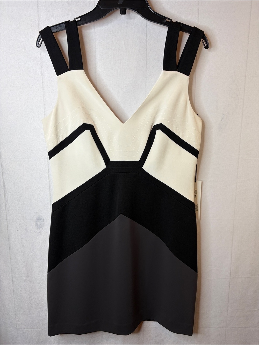 NWT Jay Godfrey 100% Silk Colorblock Sheath Dress Size 10 New With Tag